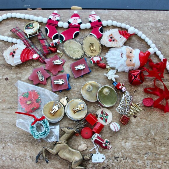 Lot of vintage Christmas trinket and vintage earrings - Picture 4 of 5